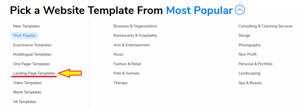 How to get landing page templates