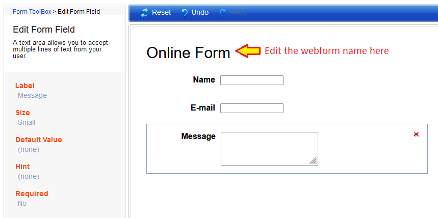 How to edit form fields