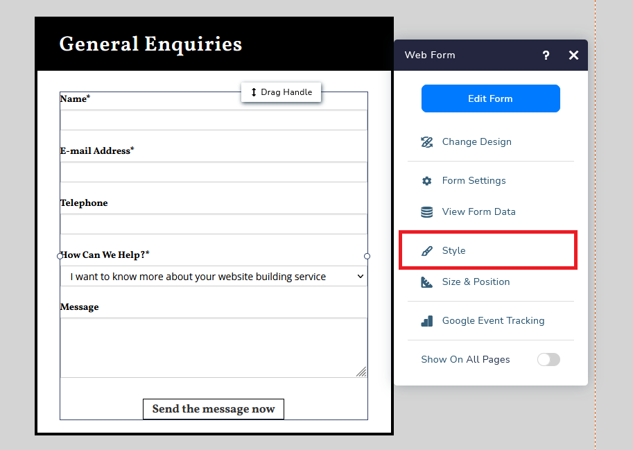 (7) Web form - customize your submit button