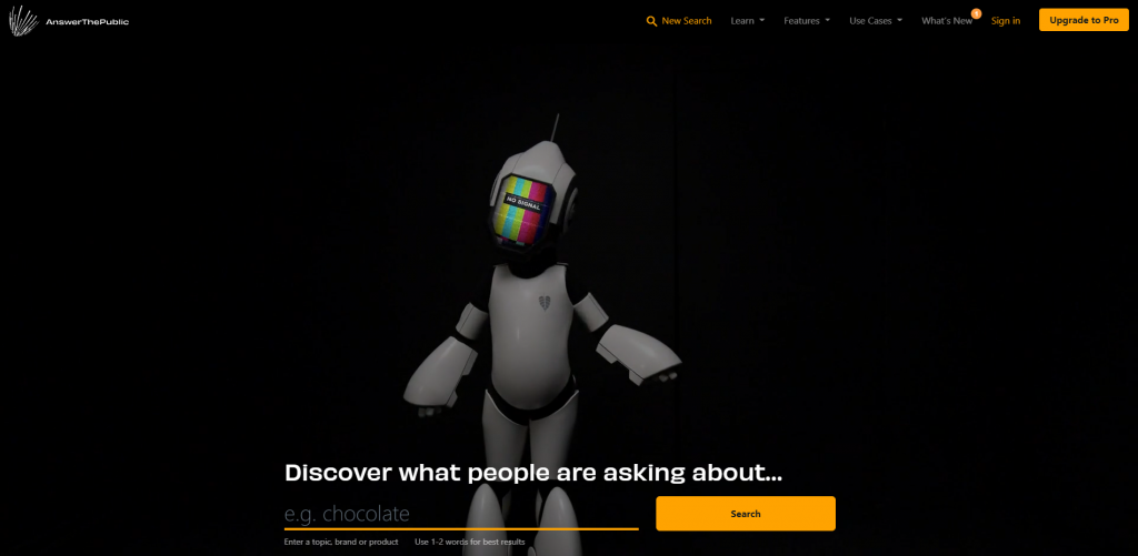 Screenshot of Answer The Public